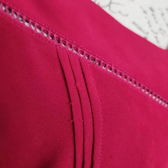 Naked Zebra Ladies Red Spaghetti Strap Tie Waist Dress - Size Small - Picture 4 of 10